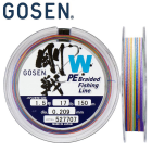 Шнур Gosen W4 braid 150м Multi Color #2.5 (0,27мм) 13кг.